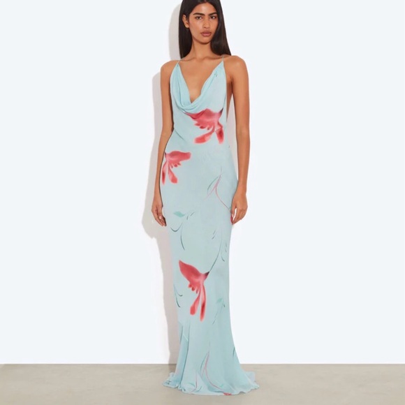 Rat & Boa Dresses & Skirts - Rat & Boa. VINCENZA DRESS. Elegant Blue and Pink Floral Dress